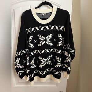 Chic Black and White Women's Sweater